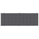 Sun Lounger Cushion Melange Anthracite 186x58x4 cm Fabric - Rear View