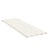 Sun Lounger Cushion Melange Cream 186x58x4 cm Fabric - Top-Down View