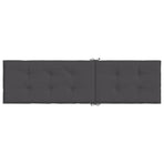 Deck Chair Cushion Melange Anthracite (75+105)x50x4 cm Fabric