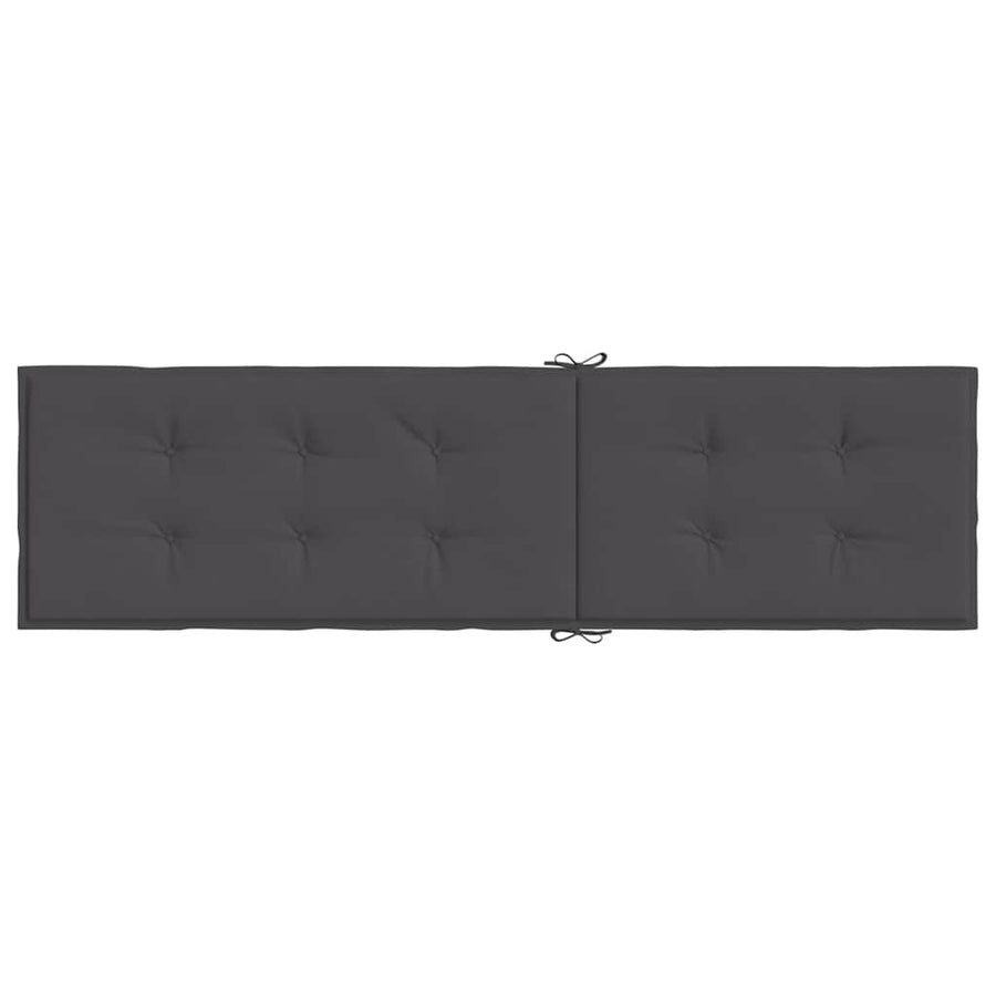 Deck Chair Cushion Melange Anthracite (75+105)x50x4 cm Fabric