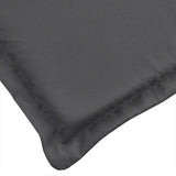 Deck Chair Cushion Melange Anthracite (75+105)x50x4 cm Fabric - Rear View