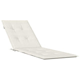 Deck Chair Cushion Melange Cream (75+105)x50x4 cm Fabric - Front View
