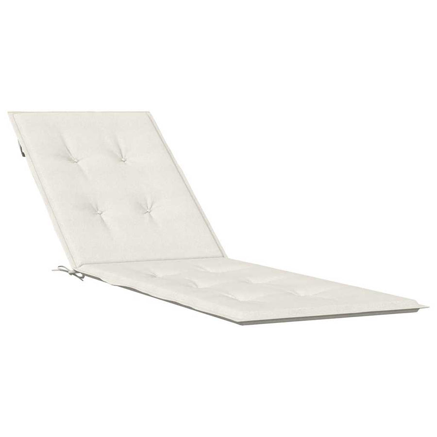 Deck Chair Cushion Melange Cream (75+105)x50x4 cm Fabric
