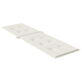 Deck Chair Cushion Melange Cream (75+105)x50x4 cm Fabric - Top-Down View