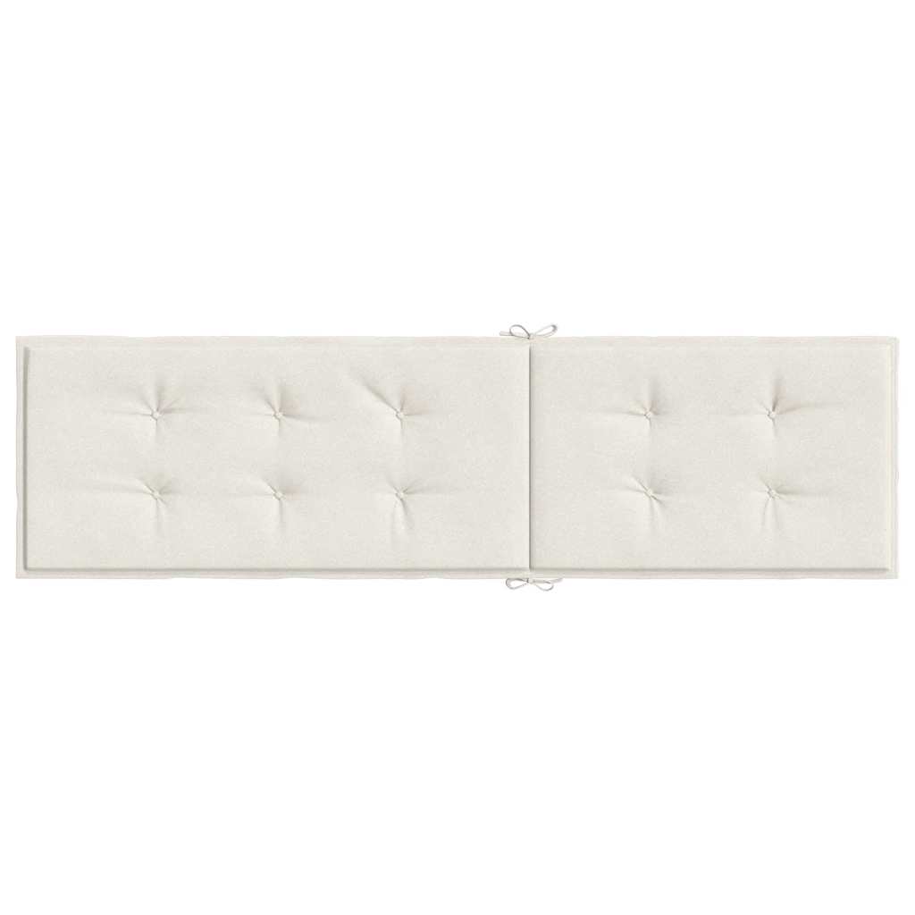 Deck Chair Cushion Melange Cream (75+105)x50x4 cm Fabric