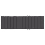 Sun Lounger Cushion Melange Anthracite 200x50x4 cm Fabric