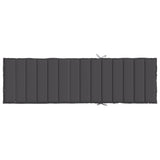 Sun Lounger Cushion Melange Anthracite 200x50x4 cm Fabric - 45-Degree Angle