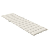 Sun Lounger Cushion Melange Cream 200x50x4 cm Fabric - Top-Down View
