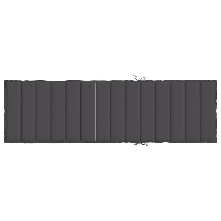 Sun Lounger Cushion Melange Anthracite 200x60x4 cm Fabric