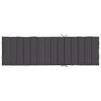 Sun Lounger Cushion Melange Anthracite 200x70x4 cm Fabric