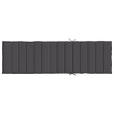 Sun Lounger Cushion Melange Anthracite 200x70x4 cm Fabric - 45-Degree Angle