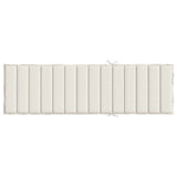 Sun Lounger Cushion Melange Cream 200x70x4 cm Fabric
