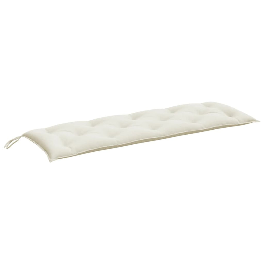 Garden Bench Cushion Melange Cream 150x50x7 cm Fabric