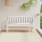 Garden Bench Cushion Melange Cream 150x50x7 cm Fabric