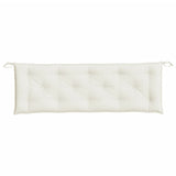 Garden Bench Cushion Melange Cream 150x50x7 cm Fabric - Top-Down View