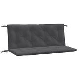Garden Bench Cushions 2 pcs Melange Anthracite 120x50x7 cm Fabric - Front View