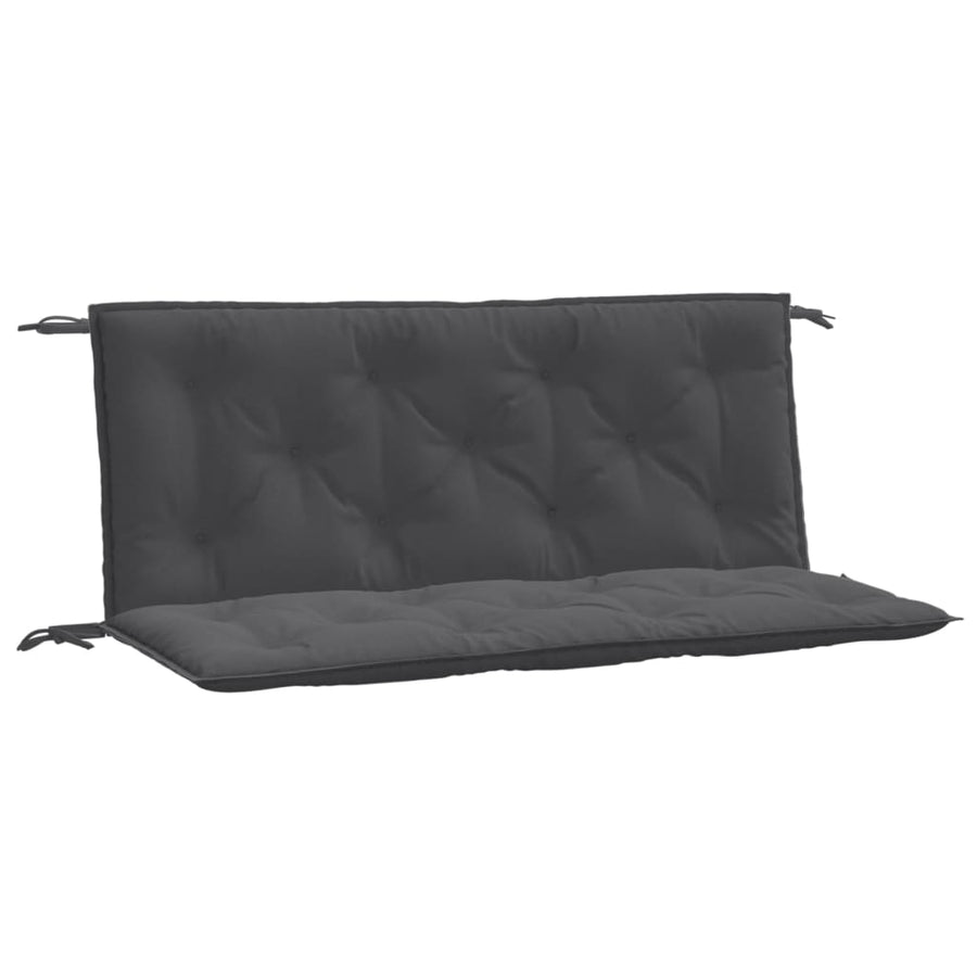 Garden Bench Cushions 2pcs Melange Anthracite 120x50x7cm Fabric