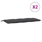 Garden Bench Cushions 2pcs Melange Anthracite 120x50x7cm Fabric