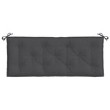 Garden Bench Cushions 2 pcs Melange Anthracite 120x50x7 cm Fabric