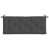 Garden Bench Cushions 2 pcs Melange Anthracite 120x50x7 cm Fabric - Rear View