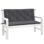 Garden Bench Cushions 2pcs Melange Anthracite 120x50x7cm Fabric