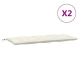 Garden Bench Cushions 2 pcs Melange Cream 120x50x7 cm Fabric