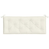Garden Bench Cushions 2 pcs Melange Cream 120x50x7 cm Fabric