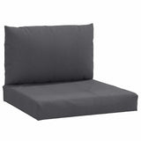 Pallet Cushions 2 pcs Melange Anthracite Fabric - Front View