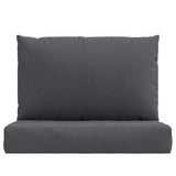 Pallet Cushions 2 pcs Melange Anthracite Fabric - Top-Down View