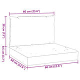 Pallet Cushions 2 pcs Melange Anthracite Fabric