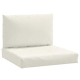 Pallet Cushions 2 pcs Melange Cream Fabric - Front View