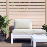 Pallet Cushions 2 pcs Melange Cream Fabric - Side View