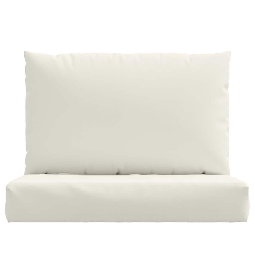 Pallet Cushions 2 pcs Melange Cream Fabric