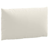 Pallet Cushions 2 pcs Melange Cream Fabric - Rear View