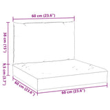 Pallet Cushions 2 pcs Melange Cream Fabric