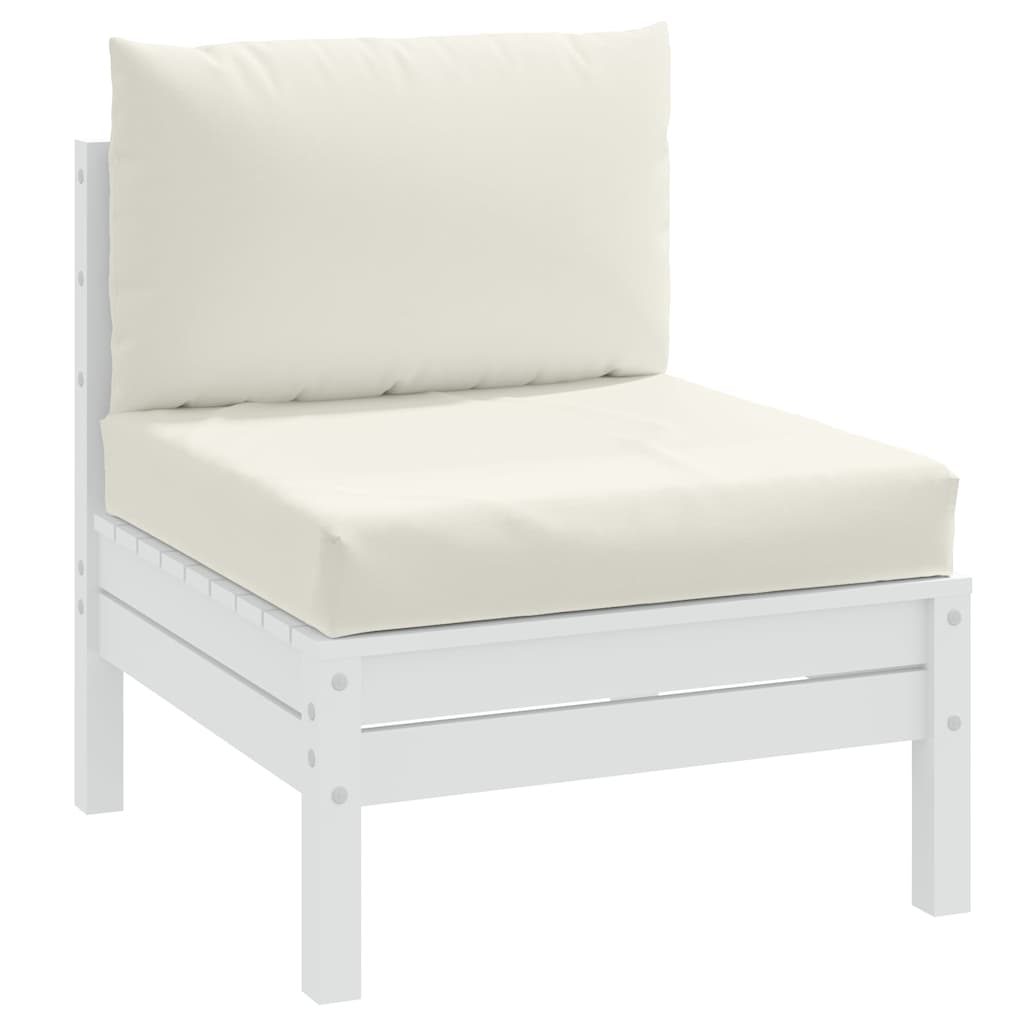 Pallet Cushions 2 pcs Melange Cream Fabric