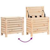 Garden Footstool 62x31.5x52 cm Solid Wood Pine - Close-Up Angle