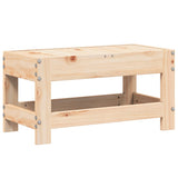 Garden Footstool 62x30x32 cm Solid Wood Pine - Front View