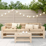 Garden Footstool 62x30x32 cm Solid Wood Pine - Side View