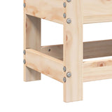 Garden Footstool 62x30x32 cm Solid Wood Pine - Close-Up Angle