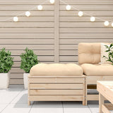 Garden Footstool 62x63.5x32 cm Solid Wood Pine - Side View