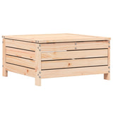 Garden Footstool 62x63.5x32 cm Solid Wood Pine - Rear View