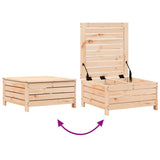 Garden Footstool 62x63.5x32 cm Solid Wood Pine - Close-Up Angle