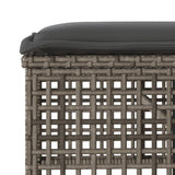 4 Piece Garden Sofa Set with Cushions Grey Poly Rattan Glass - Extra Image