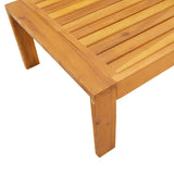 Garden Table 100x50x27 cm Solid Wood Acacia - Close-Up Angle