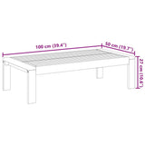 Garden Table 100x50x27 cm Solid Wood Acacia