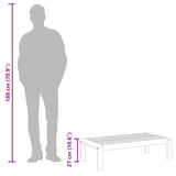 Garden Table 100x50x27 cm Solid Wood Acacia - Extra Image