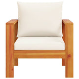 Garden Chair with Cushions Solid Wood Acacia - Top-Down View