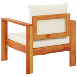 Garden Chair with Cushions Solid Wood Acacia - Rear View