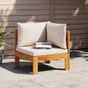 Garden Sofa Corner with Cushions Solid Wood Acacia